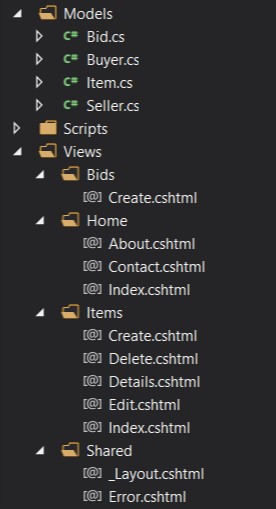 Image of CRUD in Items view folder