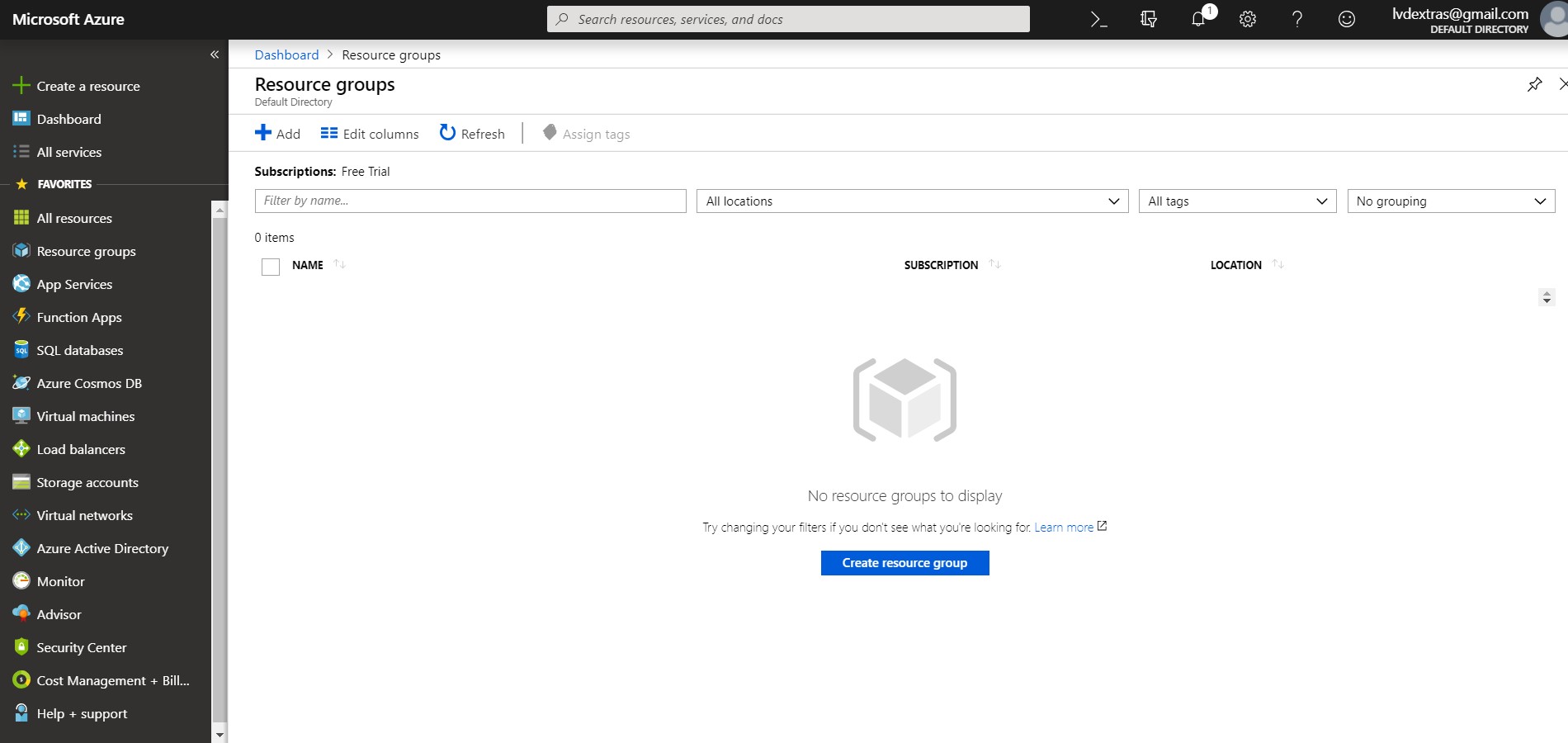 nav to resource group