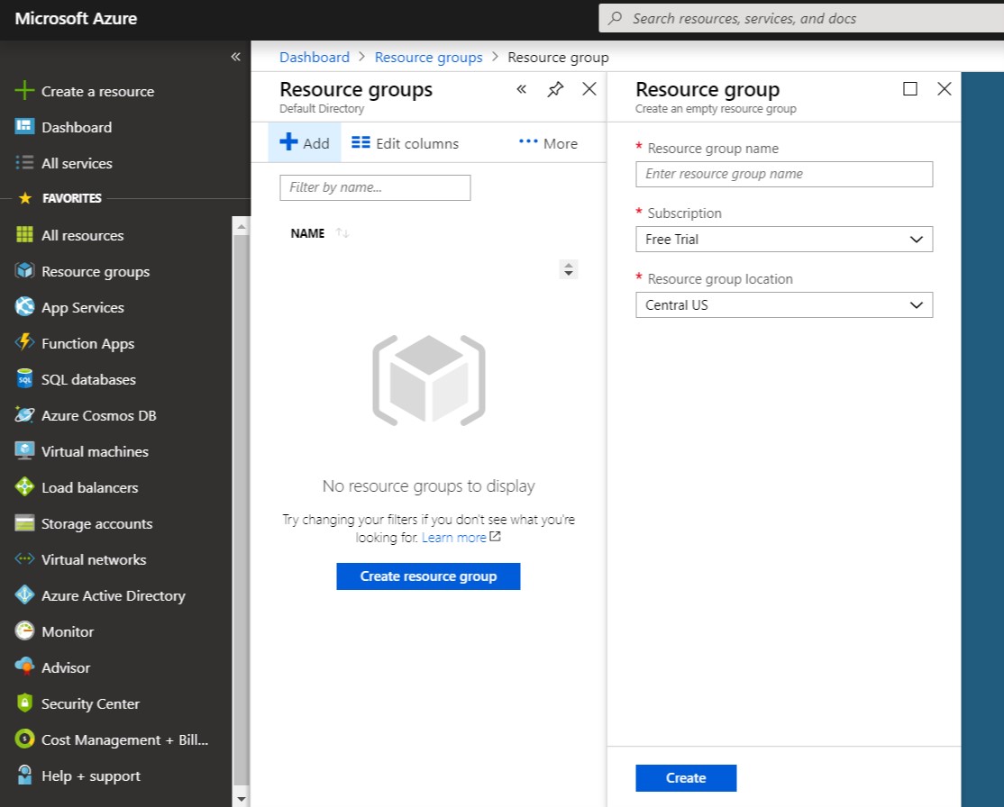 add a resource group
